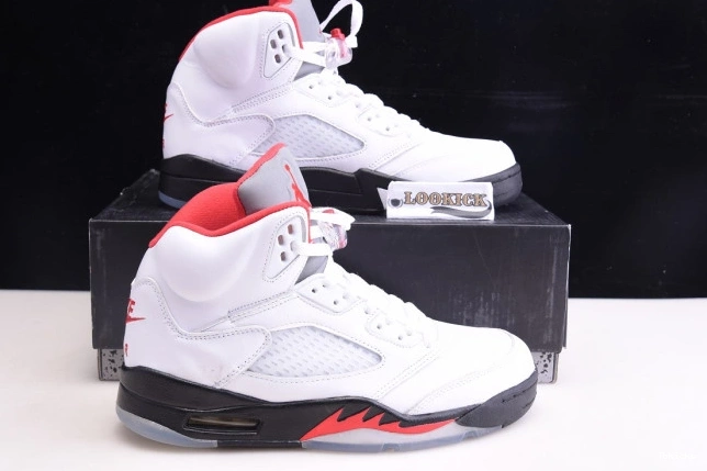 Cheap TBK Silver Red Fire Retro 5 Tongue (2020) Jordan DA1911-102 Air 0718